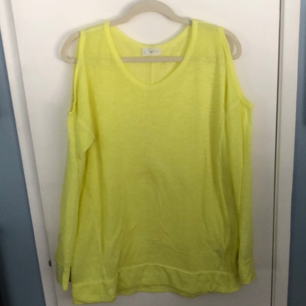 Stem Cold Shoulder Super Soft Sheer Pull Over - sz L